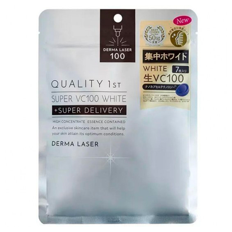 Тканевая маска маска для лица для ровного тона Quality 1st Derma Laser Super VC100 White | Quality 1st — Japrise Тканевая маска маска для лица для ровного тона Quality 1st Derma Laser Super VC100 White — Quality 1st, 2 490 ₽ ₽